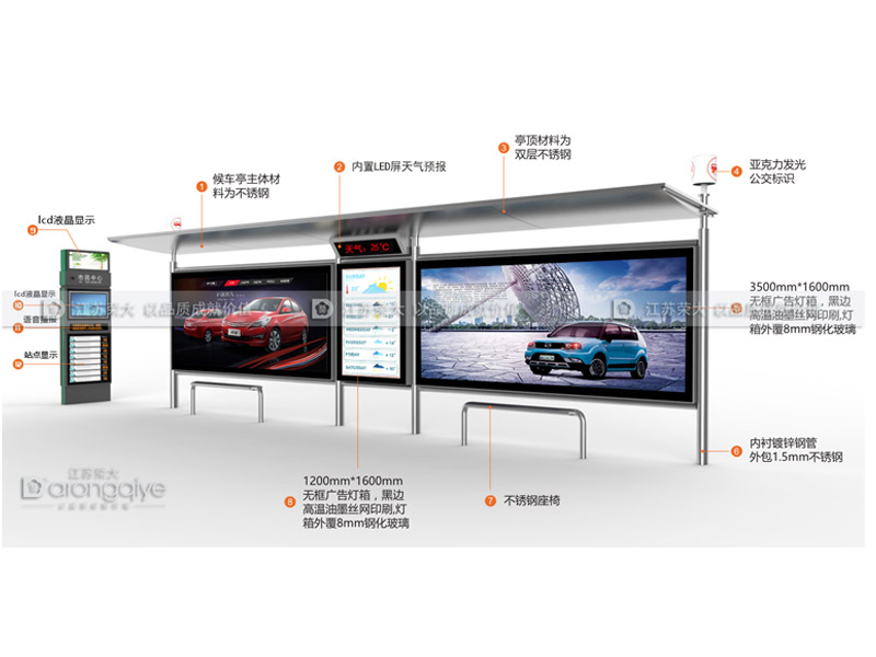 不銹鋼公交候車亭